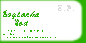 boglarka mod business card